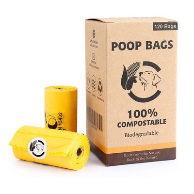 Wholesale 100% Compostable Biodegradable Dog Poop Bag Sustainable Packaging Bags Supplier China OEM Customized Logo Design