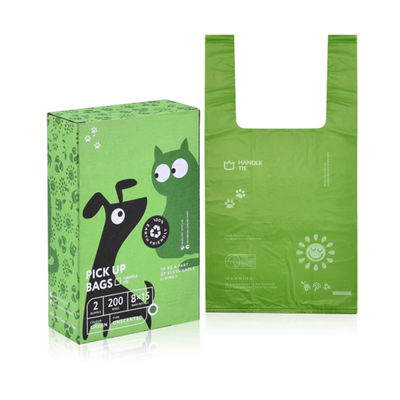 certified compostable dog waste bags with easy-tie handles