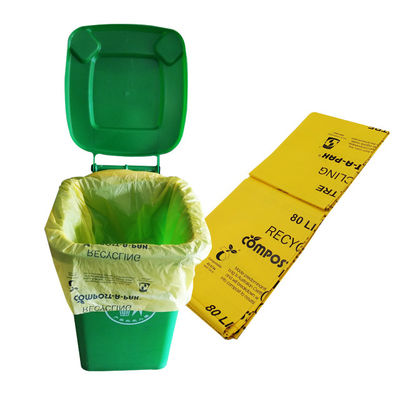 Factory 100% Biodegradable Eco Friendly Sustainable Wholesale Cornstarch Custom Flat Top Compostable Trash Bags Accept Customize