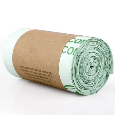 Factory 100% Biodegradable Eco Friendly Sustainable Wholesale Cornstarch Custom Flat Top Compostable Trash Bags Accept Customize