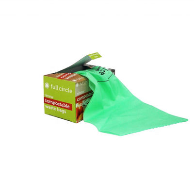 Wholesale Sustainable 100% Biodegradable Cornstarch Custom Printed Tall Kitchen Compostable Trash Bin Liner Bag for Food Scrap