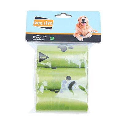 Good price 100% GMO Free Renewable Cornstarch Dog Poop Bags Flat Top Leak Proof online