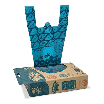 Good price Eco Friendly Tie Handle Compostable Dog Poop Bags Dispenser Box Block Packed online