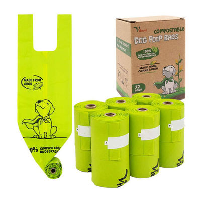 Good price Biodegradable Tie Handle Dog Poop Bags Compostable Dog Waste Bags online
