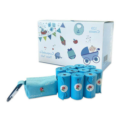 Good price Corn Starch Flat Top Compostable Nappy Sacks Retail Box Packed online