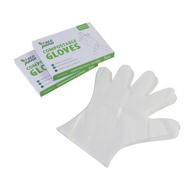 Disposable Compostable Gloves Leak Resistant For Food Prep Home Duties Personal Care