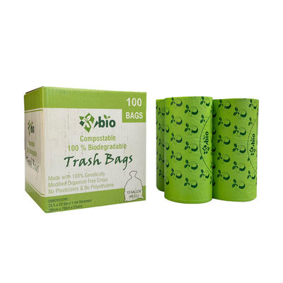 Good price Heavy Duty Compostable Garbage Bags 13 Gallon Green Trash Bags online