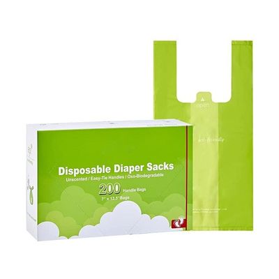 Good price Compostable Baby Nappy Sacks Corn Starch Scented Disposable Diaper Bags online
