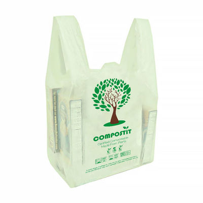 Good price Custom Coloured Biodegradable Shopping Carrier Bags BPI DIN CERTCO ABA Certified online