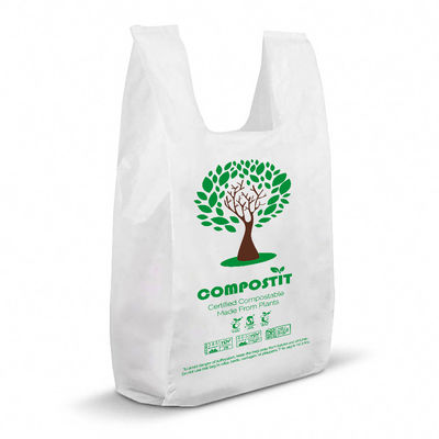 Custom printed Certified Compostable Biodegradable plastic Carry Bags