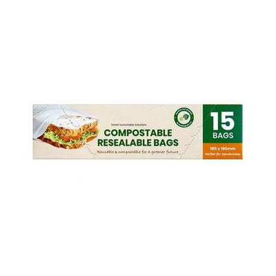 Good price Home Compostable Resealable 100% Biodegradable Sustainable Cornstarch Sandwich Dried Fruits Ziplock Bags for Food Packaging online