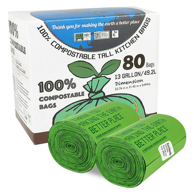 Good price Custom Compostable 100% Biodegradable Plastic Trash Bags Liners Eco Friendly online